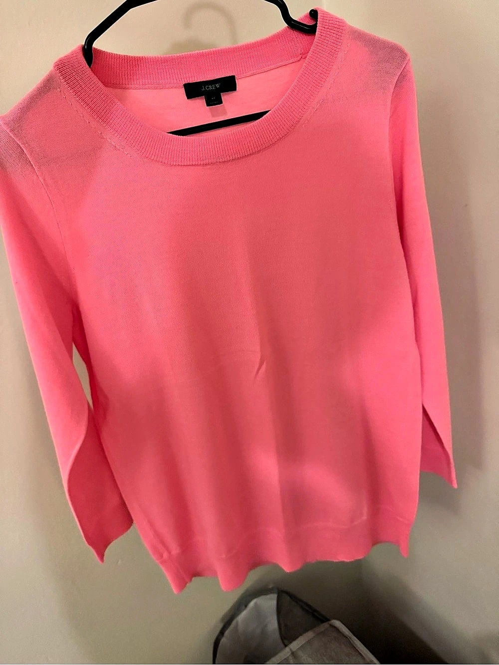 J.Crew Merino Wool Crewneck Sweater in Pink